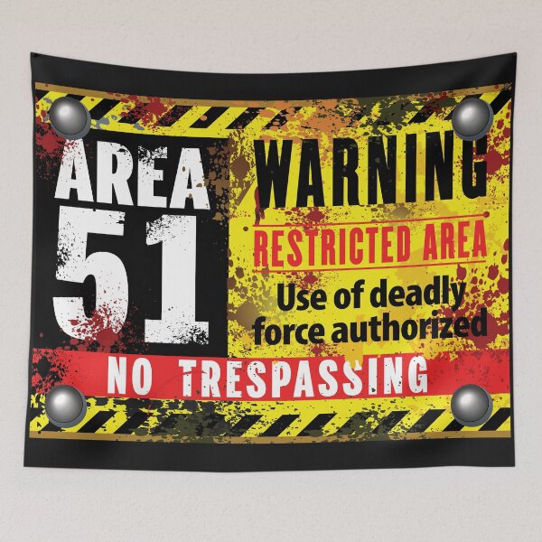 Item preview, Area 51 Warning Restricted Area No Trespassing designed and sold by RIGHTCHUS.