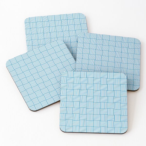 Item preview, Geometric Basketweave Line Pattern no.1 Blue designed and sold by Neil Feigeles.