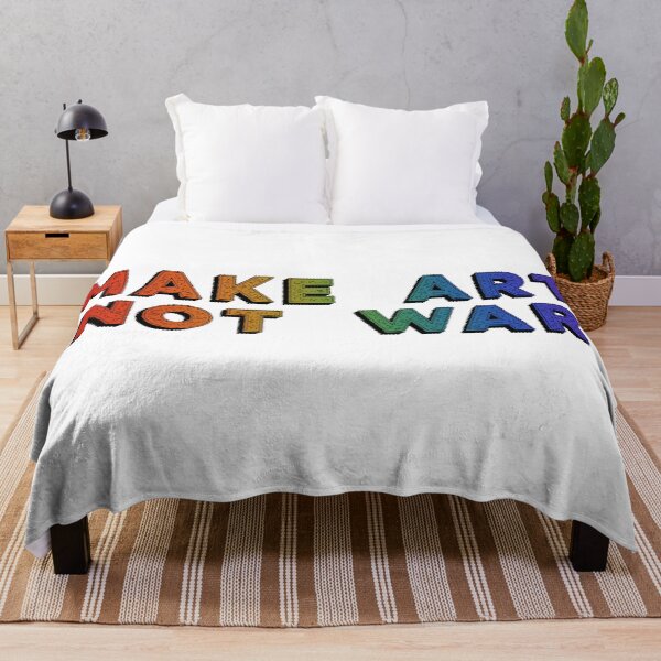 Item preview, Make art not war - bold rainbow swirl designed and sold by annaguerrawords.