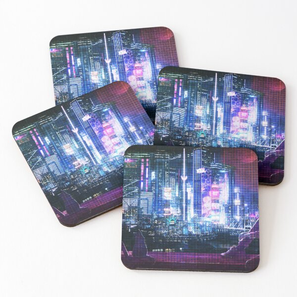 Item preview, Cyberpunk Nightscape designed and sold by Verdant Rose Studio.