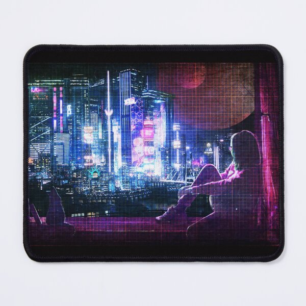 Item preview, Cyberpunk Nightscape designed and sold by Verdant Rose Studio.