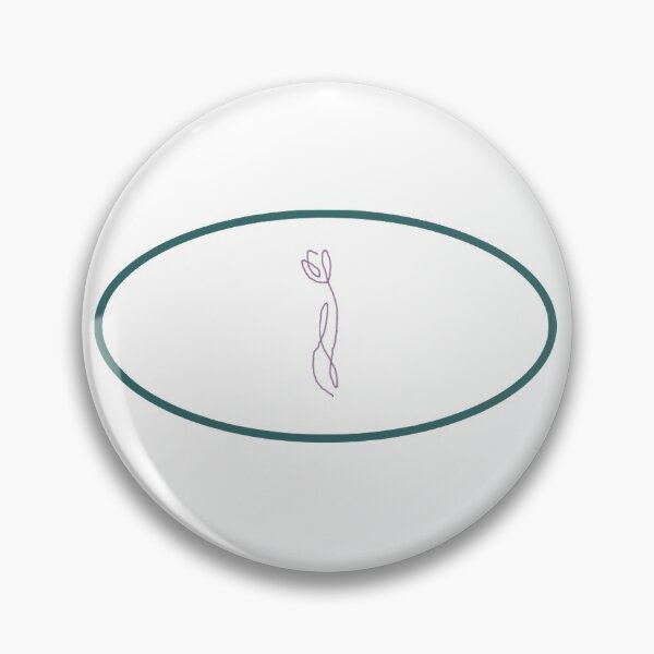 Item preview, simple green circle with purple flower  designed and sold by harridesigns.