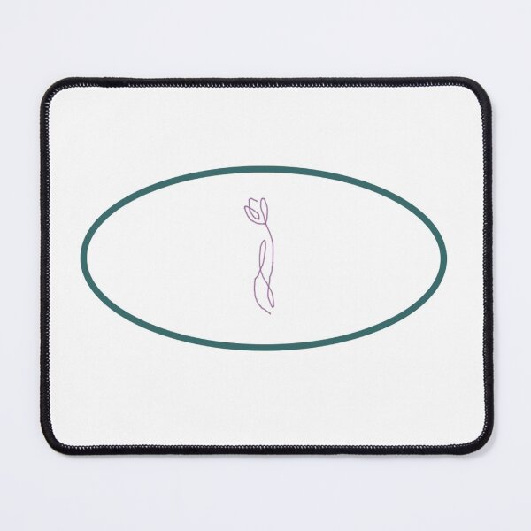 Item preview, simple green circle with purple flower  designed and sold by harridesigns.