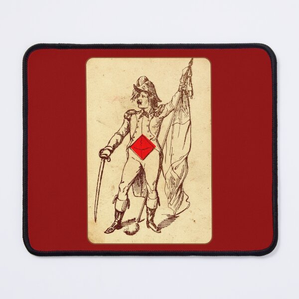 Item preview, Ace of Diamonds late 19th century playing card vintage swordsman designed and sold by SolidEarthArt.