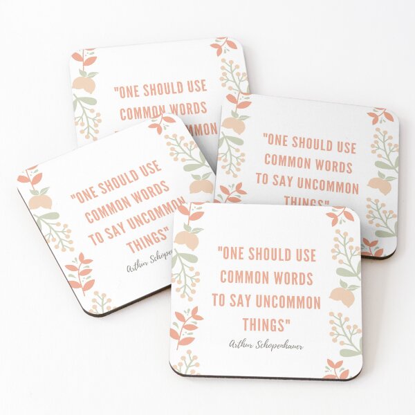 Item preview, Schopenhauer quote with floral design designed and sold by SaraTug.