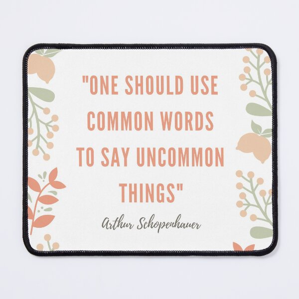 Item preview, Schopenhauer quote with floral design designed and sold by SaraTug.