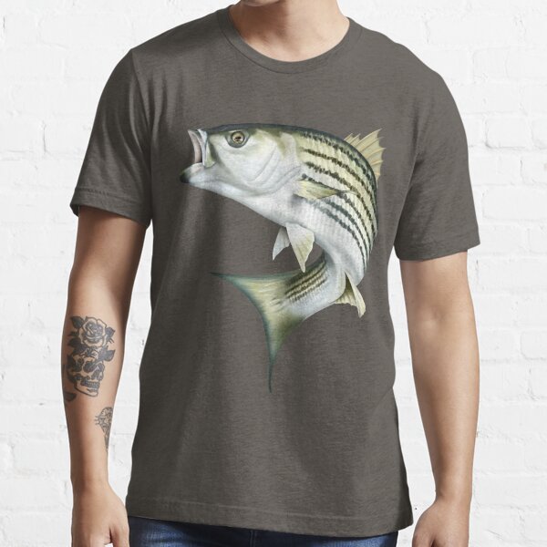 Linesider' Striped Bass Fishing T-Shirt - Heather Charcoal – Deep Thoughts  Designs