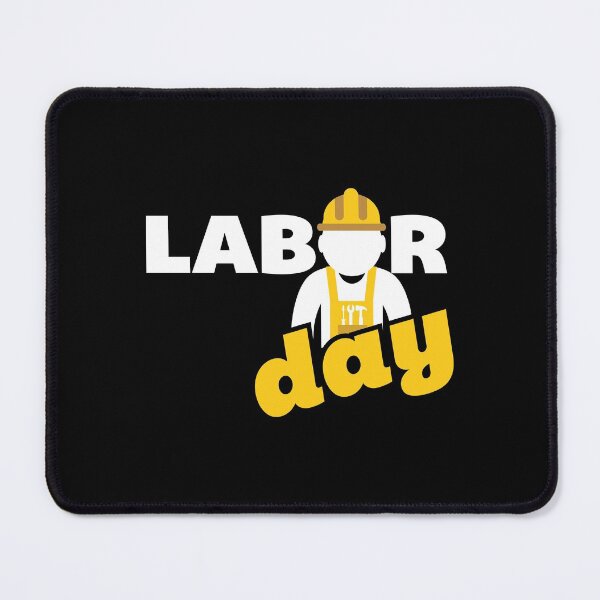 Item preview, Happy Labor Day With Yellow And White Typography designed and sold by FoxLand.
