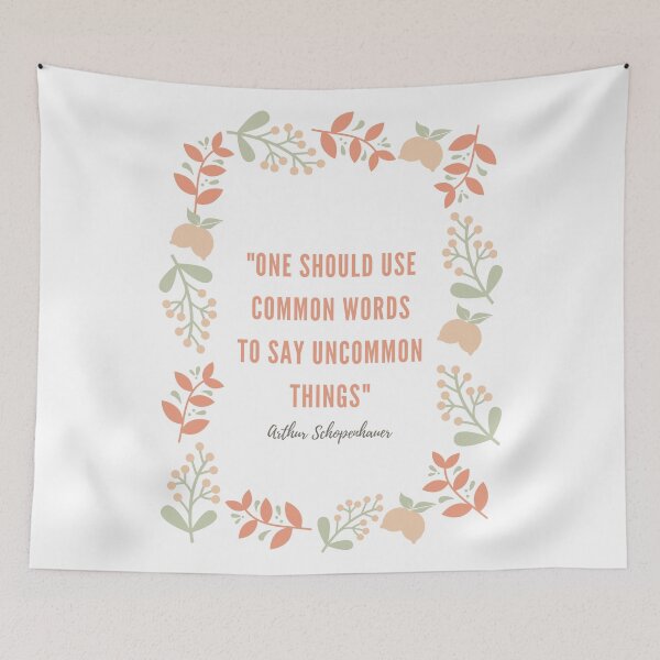 Item preview, Schopenhauer quote with floral design designed and sold by SaraTug.