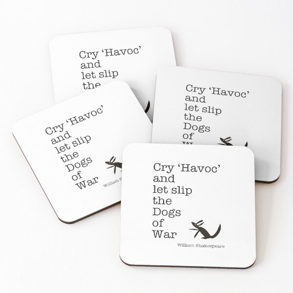 Item preview, Dogs of War | Shakespeare Quote | Cute Cartoon Puppy designed and sold by Lovetrees.