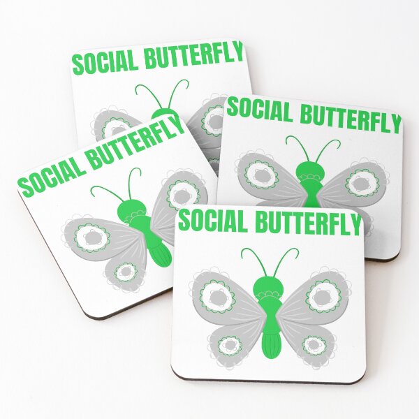 Item preview, SOCIAL BUTTERFLY - Funny designed and sold by Designs2Excite.