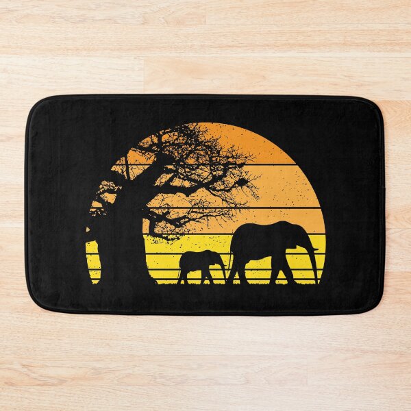 Item preview, Elephant Safari Vintage Sunset Baobab Africa Flag designed and sold by d247.