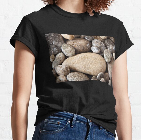 Fossil stones from the shore of Lake Michigan Classic T-Shirt