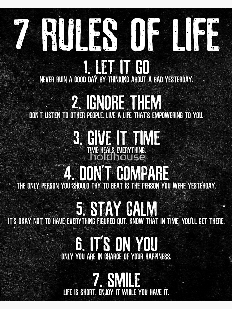 7-rules-for-life-sticker-for-sale-by-holdhouse-redbubble