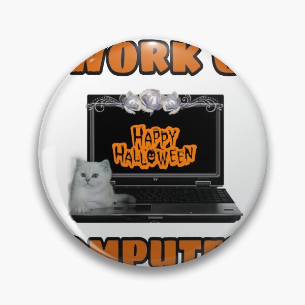 Item preview, Funny Cats And Computers Halloween Kitty For Pet Lovers designed and sold by ShopDisct.