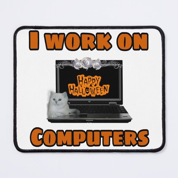 Item preview, Funny Cats And Computers Halloween Kitty For Pet Lovers designed and sold by ShopDisct.