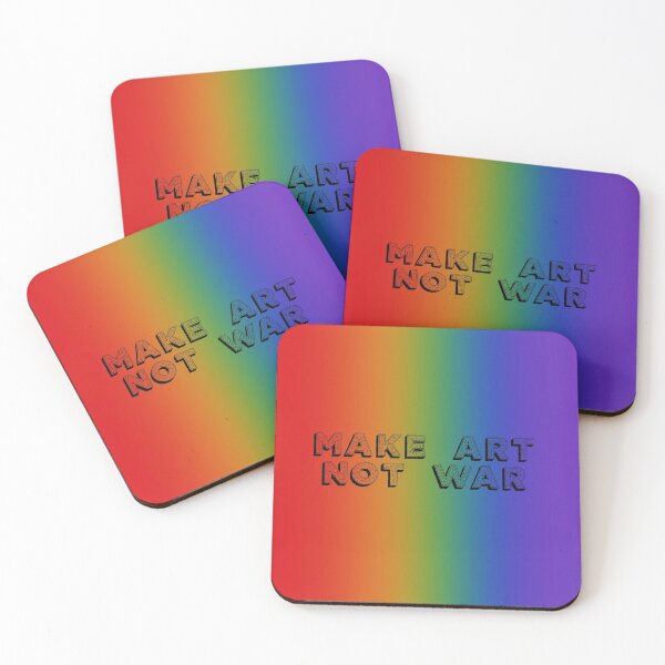 Item preview,  Make Art Not War - rainbow background designed and sold by annaguerrawords.