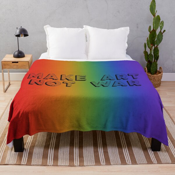 Item preview, Make Art Not War - rainbow background designed and sold by annaguerrawords.
