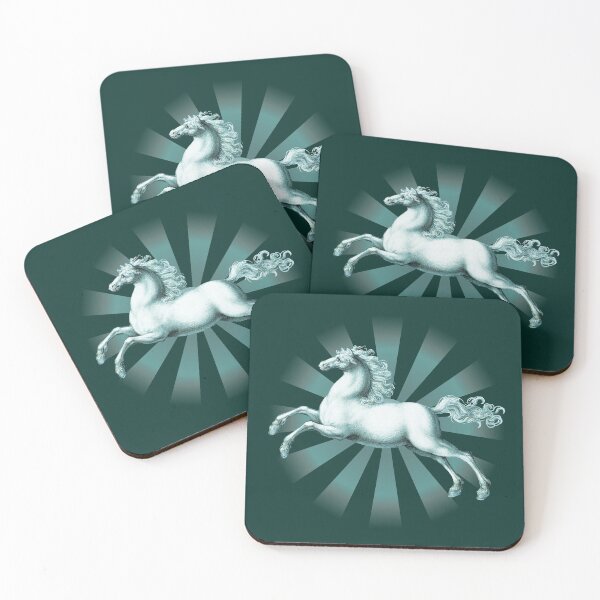 Item preview, Majestic White Carousel Style Leaping Horse  designed and sold by thecooltable.