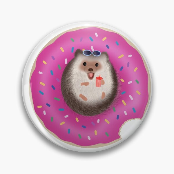 Item preview, Hedgehog chilling in a doughnut  designed and sold by Amz-art.