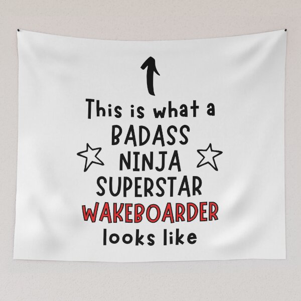 Item preview, This is what a Badass, Ninja, Superstar, Wakeboarder looks like designed and sold by TheGreenGoat.