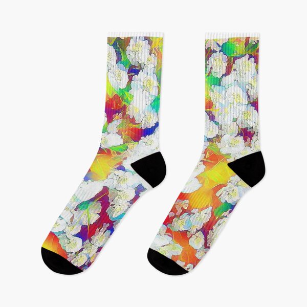 Item preview, Small flowers abstract with white, yellow, red, green and blue designed and sold by Ninaeva.
