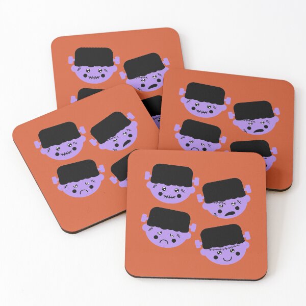 Item preview, Purple Cute Frankenstein Faces Pattern designed and sold by Jelly Turnip.