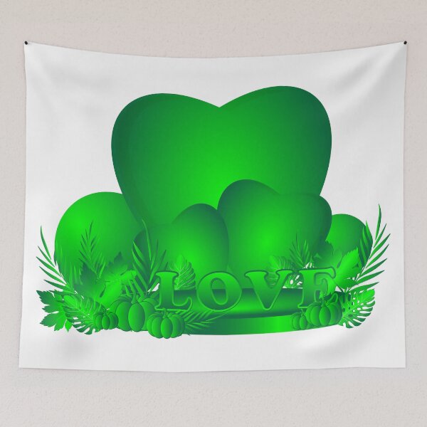 Item preview, love first teach second green love heart designed and sold by ZieProject.