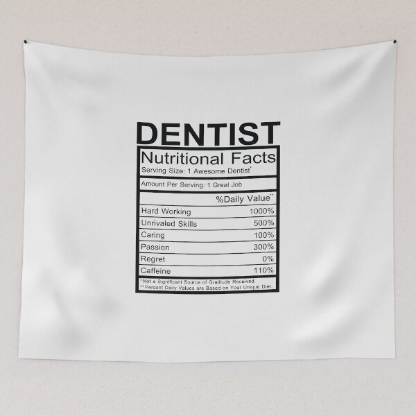 Item preview, Dentist, Nutritional Facts | Dentist Dad Dentist Mom | dental care, dentistry, teeth, dentist funny designed and sold by 732Studio.