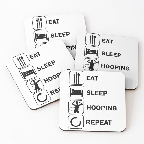 Item preview, Eat Sleep Hullern HulaHoop Sport Hulagirl designed and sold by DerNerd.