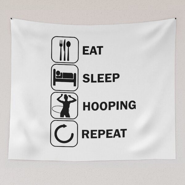 Item preview, Eat Sleep Hullern HulaHoop Sport Hulagirl designed and sold by DerNerd.