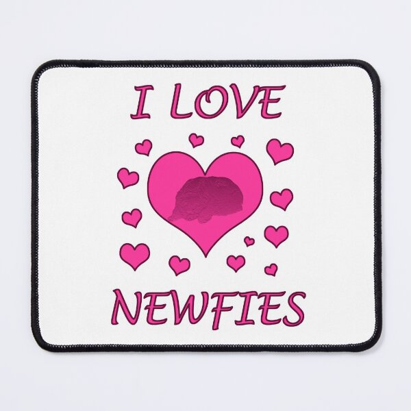 Item preview, Newfoundland dog heart pink designed and sold by Moonyflower.