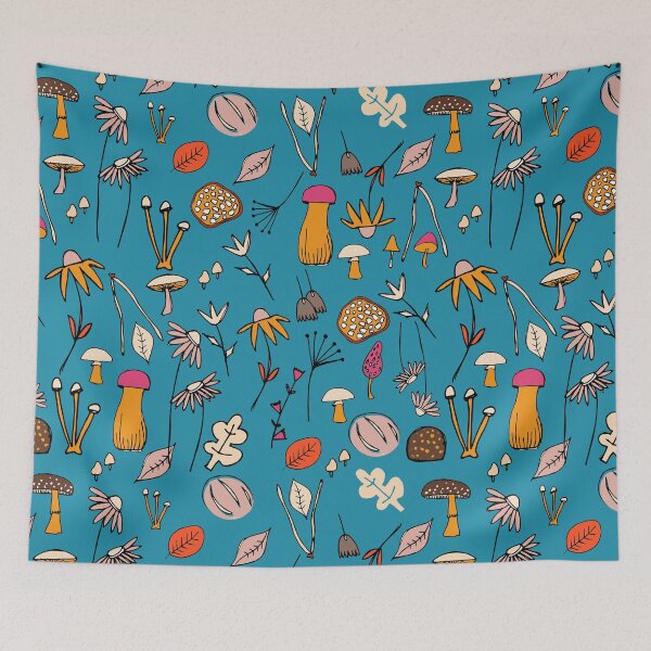Item preview, Autumn Botanical Blue designed and sold by susycosta.