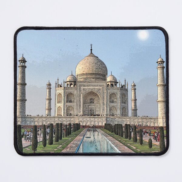 Item preview, Taj Mahal Cartoon Oil Art designed and sold by KrisSidDesigns.