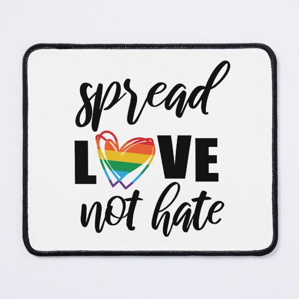 Item preview, Spread Love Not Hate with Scribble Rainbow Heart - Stand Proud Collection designed and sold by Trinket-Trickster.