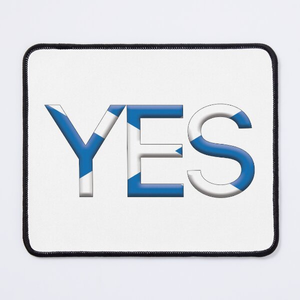 Item preview, YES, 3D Scottish Independence Saltire Flag Text Slogan designed and sold by MacPean.