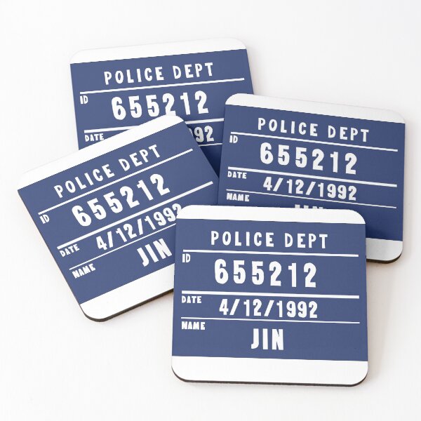 Item preview, Jin - Police Dept Numbers designed and sold by JColine.