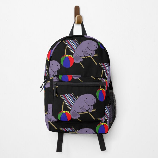 Item preview, Funny Manatee in Beach Chair Cartoon designed and sold by Nature's Fancy.