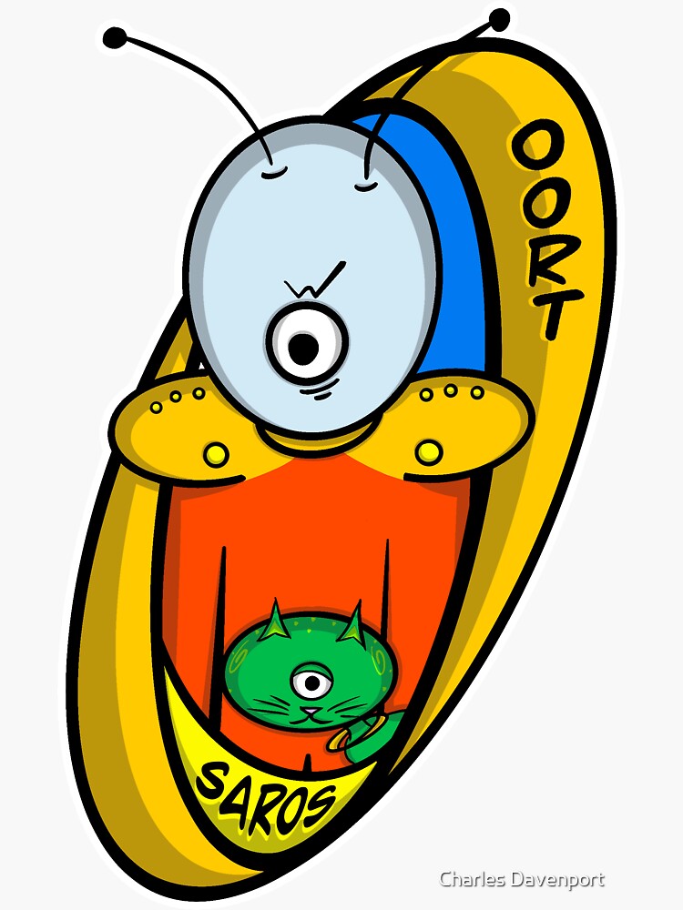 Thumbnail 3 of 3, Sticker, The Family Orbitz: Oort and Saros designed and sold by cdavenport4.