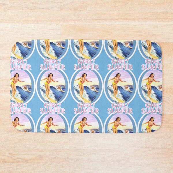 Item preview, Surfer Girl! – Vintage Surfer Girl, Riding the Waves, Blue Sky Design designed and sold by ThisNThatImages.