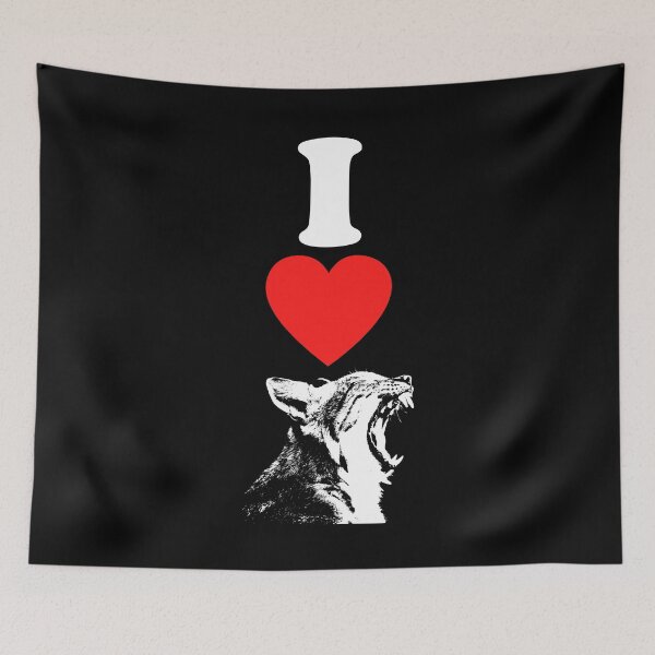 Item preview, I love lynxes heart lynx lynx motif wild cat designed and sold by DerNerd.