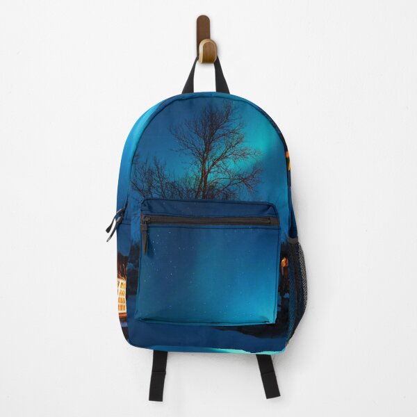 Item preview, House in a snowy area at night with dusk in the sky designed and sold by DOKU_TEAM SHIRT.