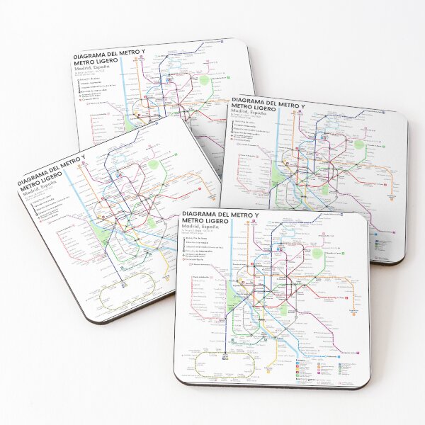 Item preview, Madrid Metro Map designed and sold by Sergio's Maps and Graphics.