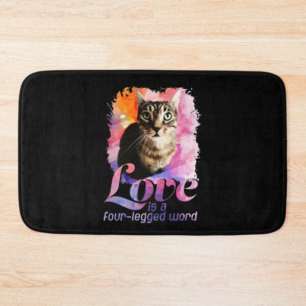 Item preview, Love is a four-legged word Smart Cat Design designed and sold by brunsch-print.