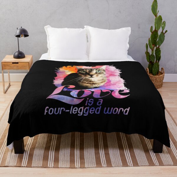 Item preview, Love is a four-legged word Smart Cat Design designed and sold by brunsch-print.