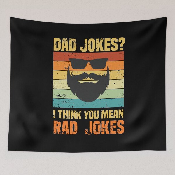 Item preview, Dad Jokes I Think You Mean Rad Jokes Funny Dads Gift Vintage T-Shirt, Bearded Man Mustache Beard Daddy, Papa, Husband, Father's Day Present, designed and sold by FUTURE SHIRT.