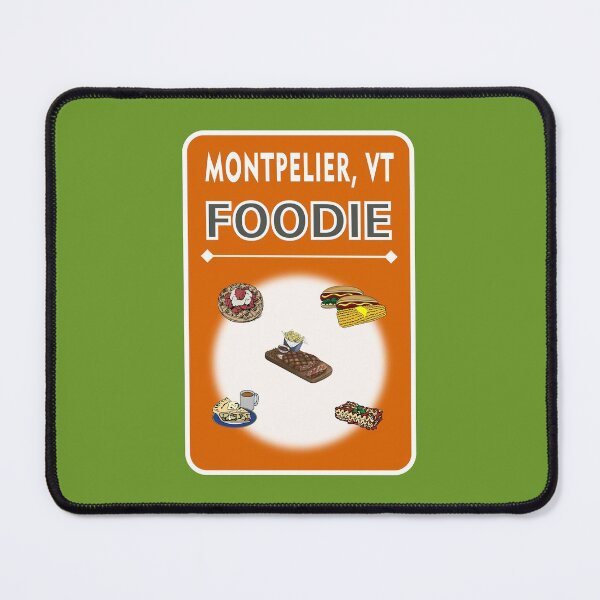 Item preview, Montpelier, Vermont - Foodie Design - Autumn Orange Background designed and sold by ThisNThatImages.