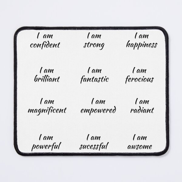 Item preview, affirmation stickers, Black designed and sold by Pugnaciousprint.