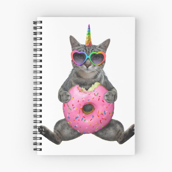 Item preview, Caticorn Eating A Donut Wearing Heart Sunglasses designed and sold by MamaSweetea.