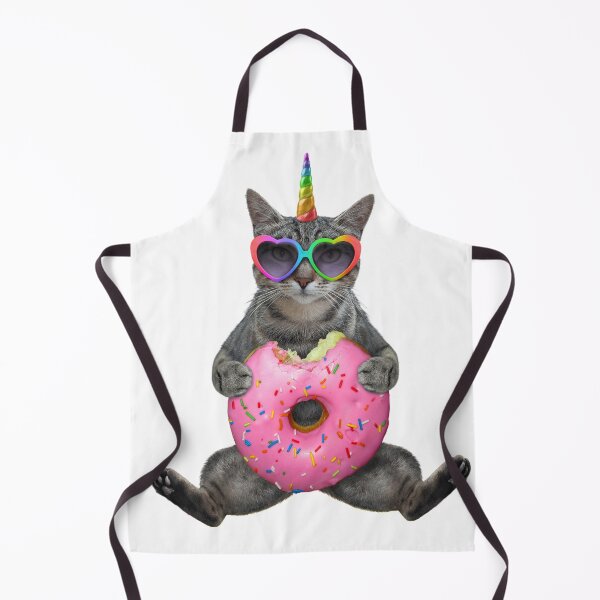 Item preview, Caticorn Eating A Donut Wearing Heart Sunglasses designed and sold by MamaSweetea.